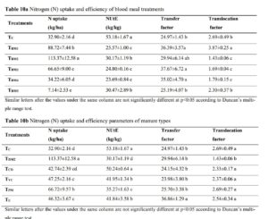 Can cattle blood be transformed into an organic source of nitrogen